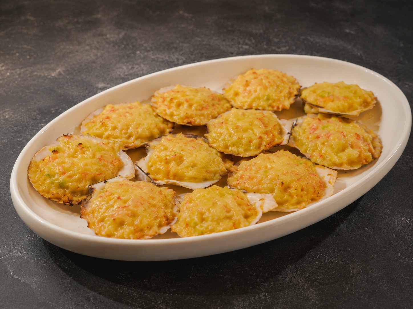 Baked Cheese Scallops